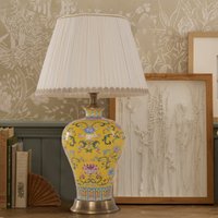 Colorful Handcrafted Ceramic Table Lamp - Ideal for Bedroom, Desk & Living Room