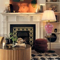 Colorful Handcrafted Ceramic Table Lamp - Ideal for Bedroom, Desk & Living Room