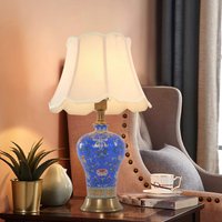 Elegant Handcrafted Ceramic Table Lamp Collection with Floral Design