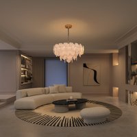 Arvia-Opulent Glow Elegant Glass Chandelier with Adjustable Elegance