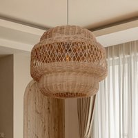 Japanese Hollow Weave Rattan Pendant Light Warm Brown Elegance