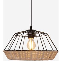 Geometric Rattan Pendant Light for a Touch of Natural Modernity