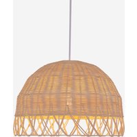 Boho Half Sphere Rattan Pendant Light