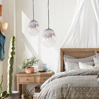 Elegant Nebula Coloured Glass Pendant Light