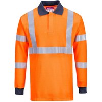 Modaflame Mens RIS Anti Static Flame Resistant Long Sleeve Polo Shirt
