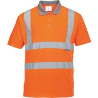 Portwest Mens Hi Vis Polo Short Sleeve Shirt