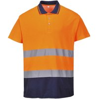 Portwest Mens Hi Vis Cotton Comfort Polo Short Sleeve Shirt