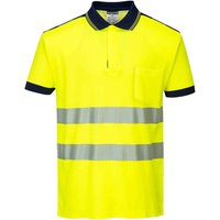 Portwest PW3 Hi Vis Cotton Comfort Polo Short Sleeve Shirt