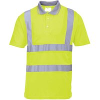 Portwest Mens Hi Vis Polo Short Sleeve Shirt