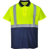 Portwest Mens Hi Vis Contrast Polo Short Sleeve Shirt