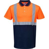 Portwest Mens Hi Vis Contrast Polo Short Sleeve Shirt