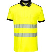 Portwest PW3 Hi Vis Cotton Comfort Polo Short Sleeve Shirt