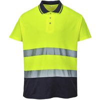 Portwest Mens Hi Vis Cotton Comfort Polo Short Sleeve Shirt