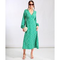Green Spot Empire Waist Midi Dress | Clothing Size: 10