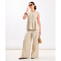 Linen Stripe Trousers | Clothing Size: S