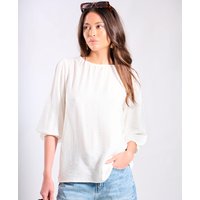 White Puff Sleeve Blouse | Clothing Size: 10