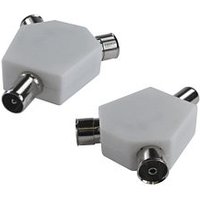 TV Aerial Splitter Male to 2x Female Coaxial Splitter