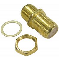 Gold Plated F-Type Coupler – Sky Virgin Media Cable Joiner