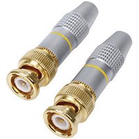 BNC Plug Connector Video or CCTV etc 2 Pack