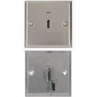HDMI Wallplate – Steel Finish with Rear HDMI Connector