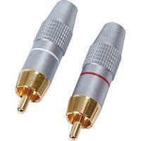 High Quality Phono Plugs Metal Body Gold Plated 2 Pack