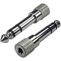 Nickel 6.35mm (Male) to 3.5mm (Female) Stereo Adapter