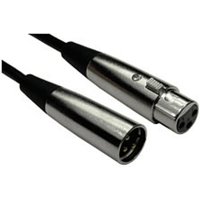 10m 3 Pin XLR Male to Female Cable – Silver Connectors