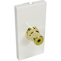 Single Phono Yellow Faceplate Module Euromod Wall Plate Module