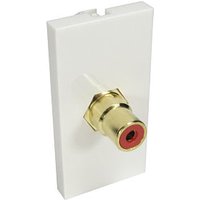 Single Phono Red Faceplate Module Euromod Wall Plate Module