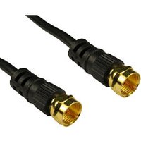 0.5m F-Type Cable for Satellite Sky Virgin Media Black