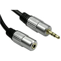 3.5mm Male to Female Extension Cable 0.5m Premium Gold