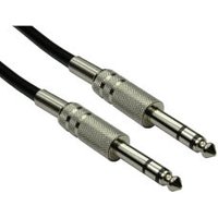 6.35mm Jack Cable 0.5m Male to Male TRS Nickel Plated