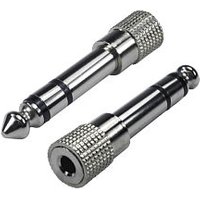 6.35mm Male to 3.5mm Female Stereo Adapter Nickel