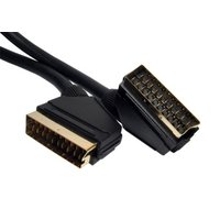 10m SCART to SCART 21 Pin Mini Coax Cable