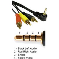 1m 3.5mm to 3x Phono AV Cable