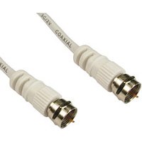 0.5m F-Type Cable for Satellite Sky Virgin Media White
