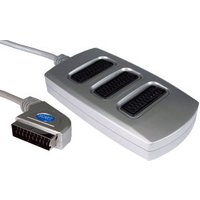 3-Way Silver Scart Splitter Box