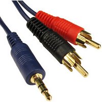 15m 2x Phono to 3.5mm Aux In Cable Shielded