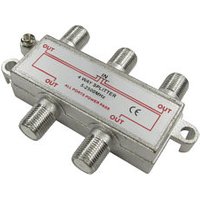 4 Way Satellite Splitter F-Type Coax