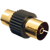 TV Aerial Coupler Female to Female Joiner Gold Black
