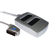 2-Way Silver Scart Splitter Box