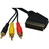 1.5m SCART Plug to 3x Phono Plug 1.5m