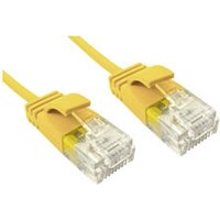 1.5m Slim Gigabit Ethernet Cable CAT6 Low Smoke 2.8mm D Yellow