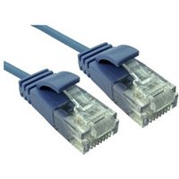 1.5m Slim Gigabit Network Cable CAT6 Low Smoke 2.8mm D Blue