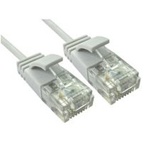 1.5m Slim Gigabit Ethernet Cable CAT6 Low Smoke 2.8mm D White