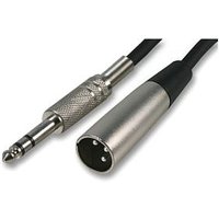 1m XLR Plug to 1/4 Inch Stereo Jack Plug Cable (TRS) Balanced Audio Cable