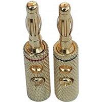 Banana Plug 4mm – Gold Plated – Black & Red (1 pair)