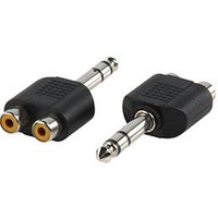 6.35mm Plug to 2x Phono Adapter