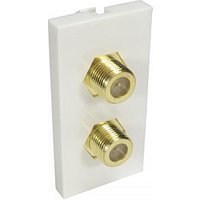 Dual F Type Faceplate Module Euromod Wall Plate Module