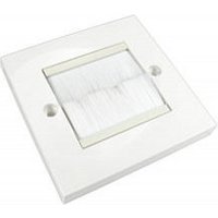 Brush Faceplate Single Gang White